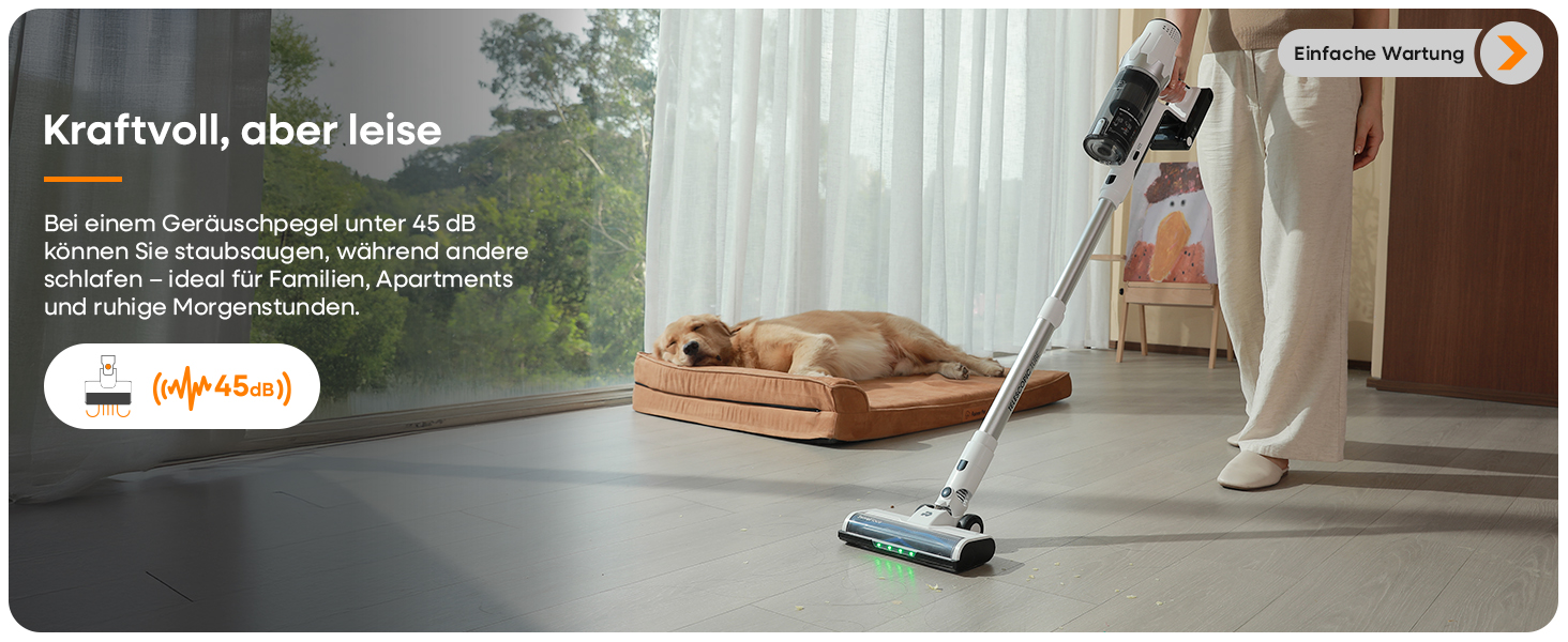 Акумуляторний пилосос ElecKeys 48000Pa/580W з LED дисплеєм, білий. Підходить для твердих поверхонь, килимів та видалення шерсті тварин. 7-шарова фільтрація, антизаплутана щітка, 65 хвилин роботи.