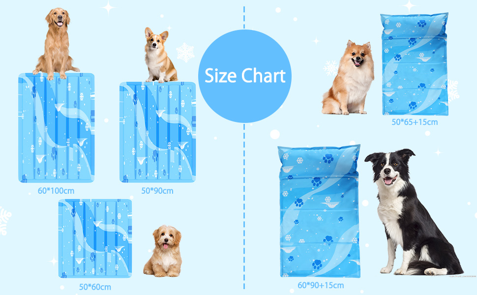 Охолоджуючий килимок для собак та котів з нетоксичним гелем, самоохолоджуючий, зносостійкий, синій, 50*90 см