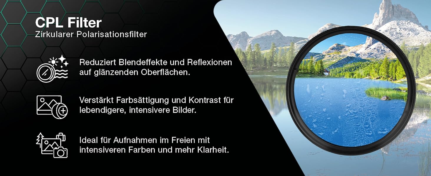 CPL-фільтр для об'єктива Sigma 150-600 F5-6.3 DG OS HSM C (Ø 95mm)