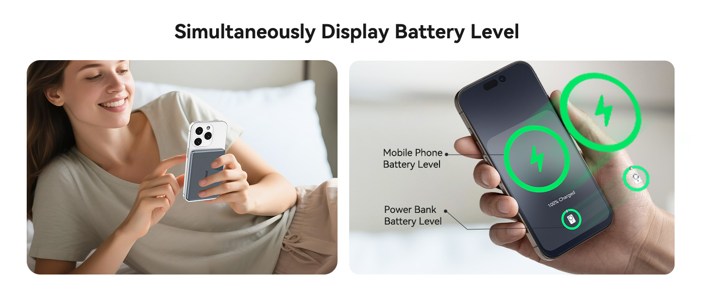 Power Bank Orico Kada Magsafe 5000mAh з MagSafe, USB-C, 20W PD, для iPhone 16/15/14/13/12, фіолетовий