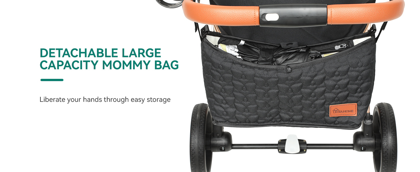 YITAHOME 3-in-1 Dog Stroller & Cat Carrier - Folding Pet Buggy for Dogs up to 20kg - Black