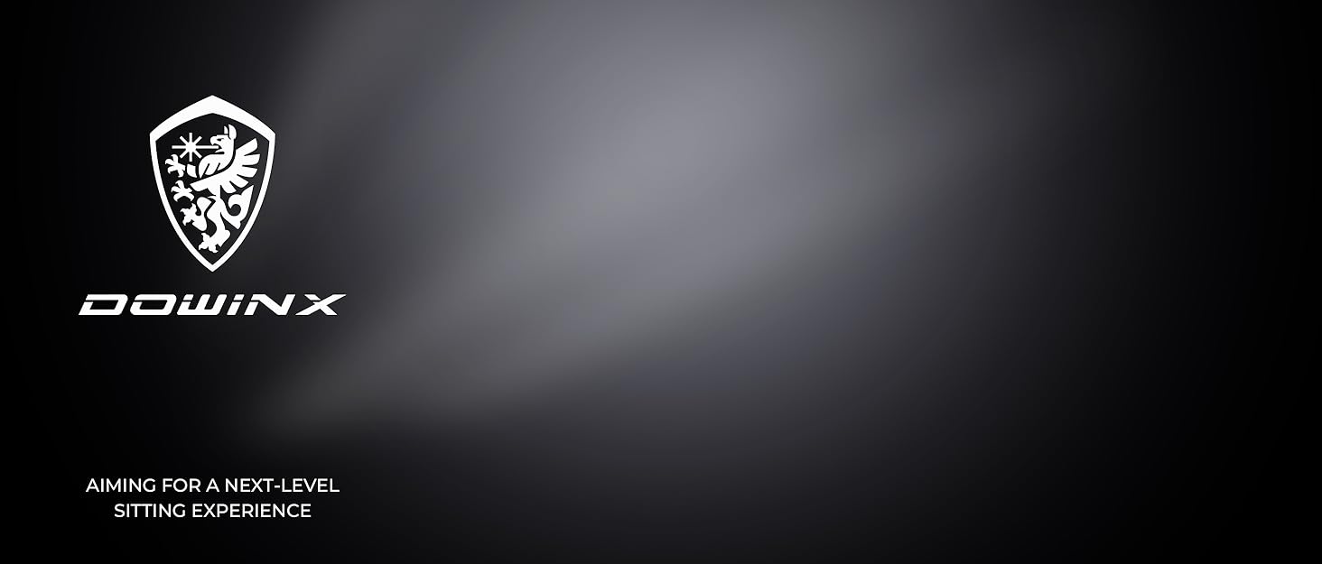 Ігровий крісло Dowinx з подушками з пір'я та функцією масажу, високий гоночний офісний стілець з регульованою поперековою підтримкою, ергономічний ПК стілець з підніжкою з PU шкіри (чорний)