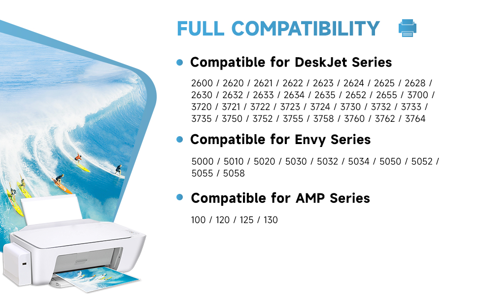 Картридж INKYEAH 304 XL чорний для принтерів HP Envy 5000, 5010, 5020, 5030, 5032 та DeskJet 2600, 2620, 2622, 2630, 3720, 3730, 3735, 3750 (ресурс 750+ сторінок)