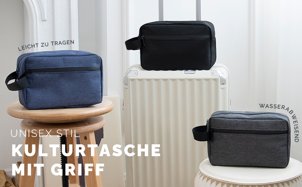 Чоловіча та жіноча дорожня косметичка FUNSEED для туалетних аксесуарів, органайзер для косметики чорного кольору