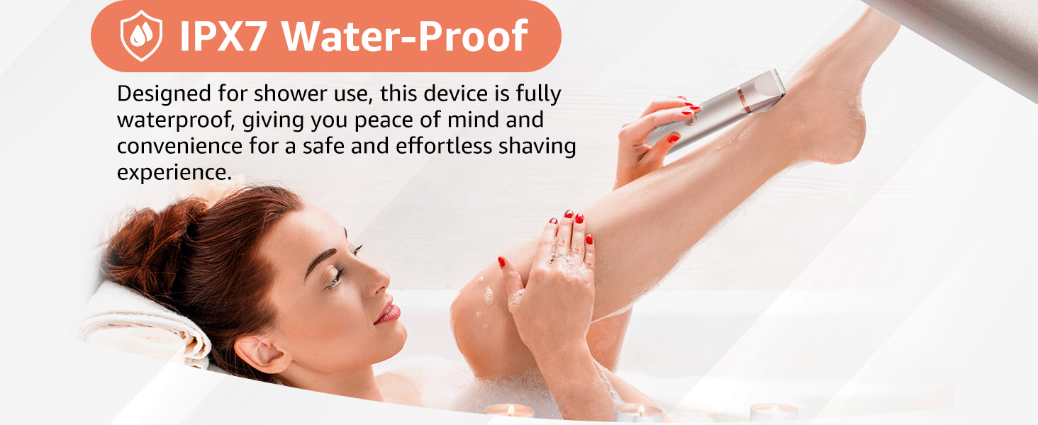 Триммер для бікіні для жінок – 2-в-1 електробритва для інтимної зони: водонепроникний триммер IPX7 для подорожей та душу (рожеве золото)