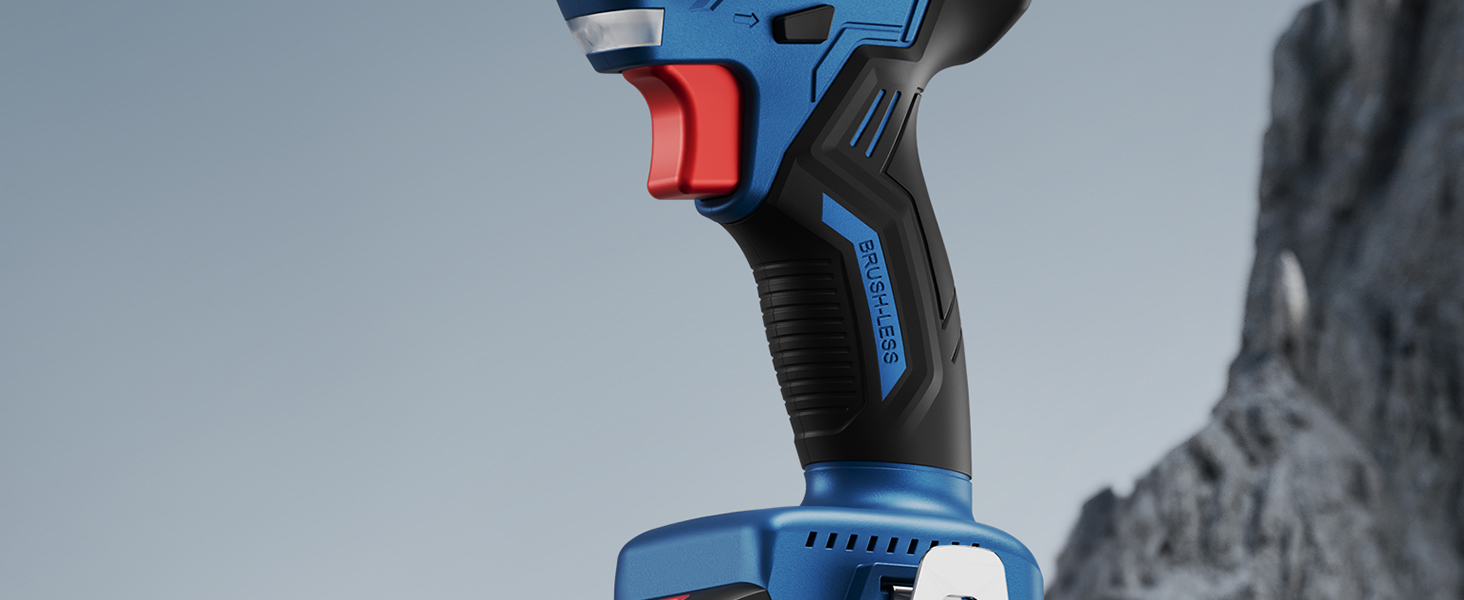 Акумуляторний дриль-шуруповерт 20V Brushless з набором інструментів (2 акумулятори 2.0Ah), 60Nm, 25+1 ступенів, LED-ліхтар, 10 мм патрон, 2 швидкості, для ремонту та DIY, синій