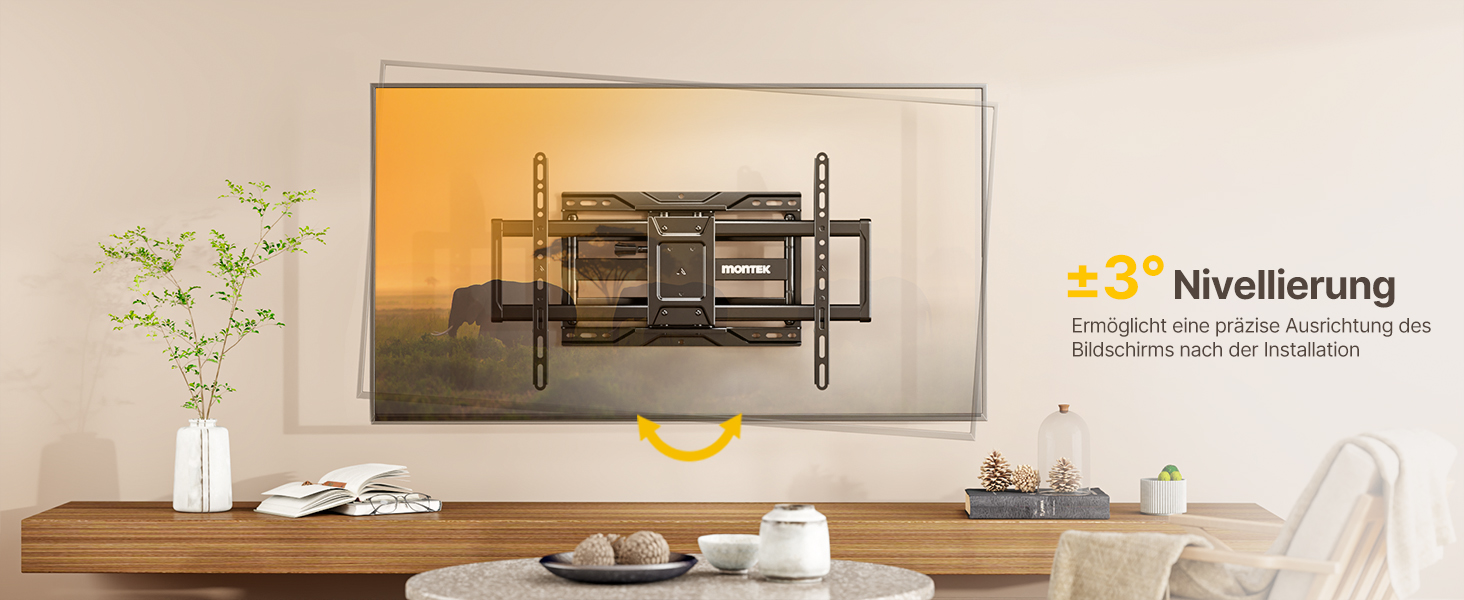 Настінна кріплення для телевізора monTEK, 37-90 дюймів, до 75 кг, з подвійними шарнірними руками, регулювання нахилу, поворот і витягування, VESA 600x400