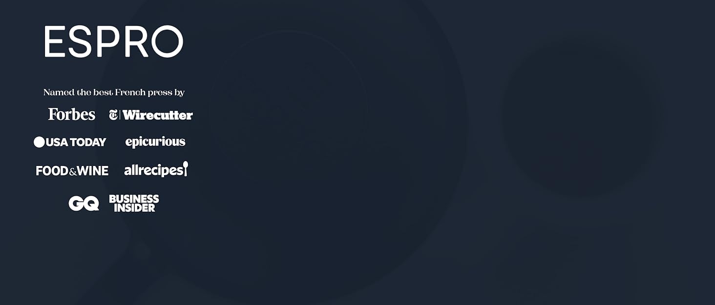 ESPRO P5 French Press: Френч-прес з подвійним мікрофільтром, 950 мл, Borosilikatglas