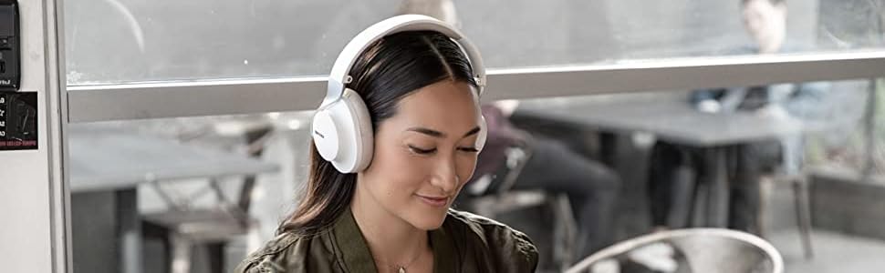 Shure Aonic 40: Бездротові навушники з активним шумозаглушенням, Bluetooth, мікрофон, 25 годин роботи, сумісні з iPhone та Android, білі
