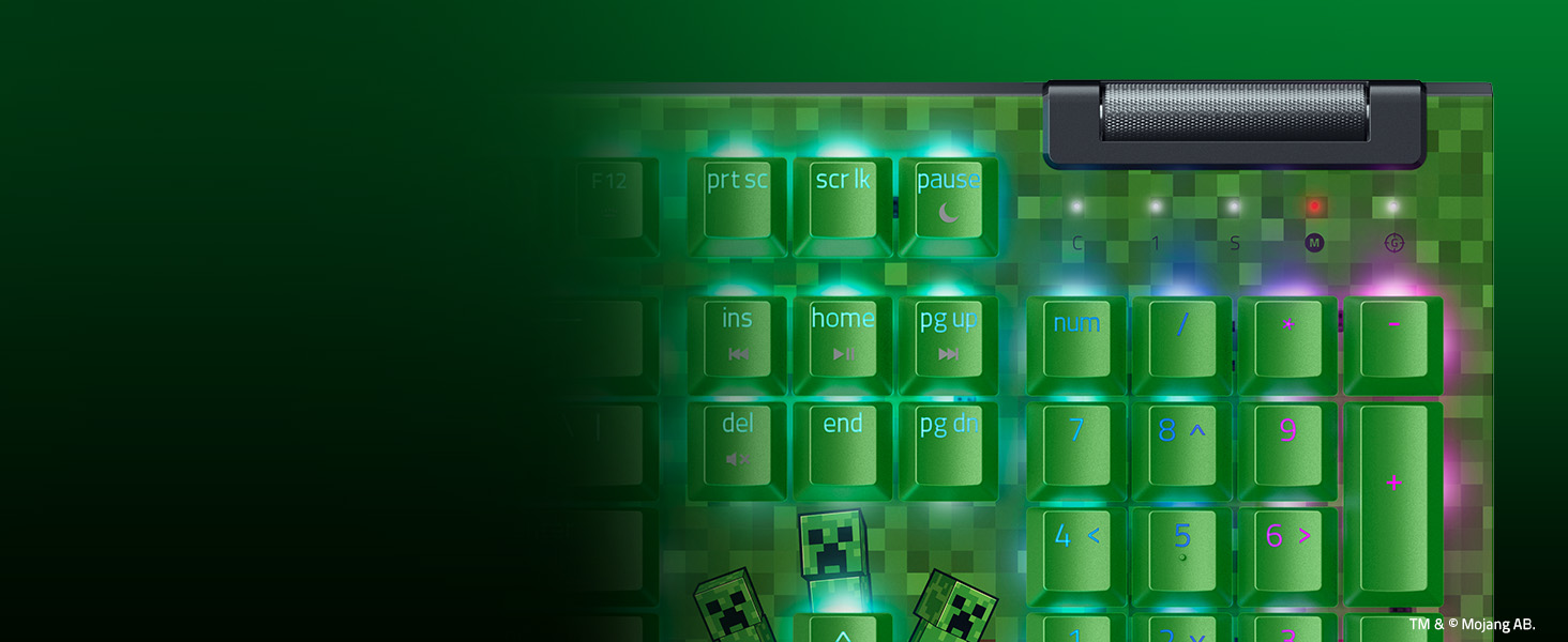 Механічна ігрова клавіатура Razer BlackWidow V4X з Green Clicky Switches (RGB Chroma, 6 макро-клавіші, Doubleshot ABS-клавіші, QWERTY US-розкладка)
