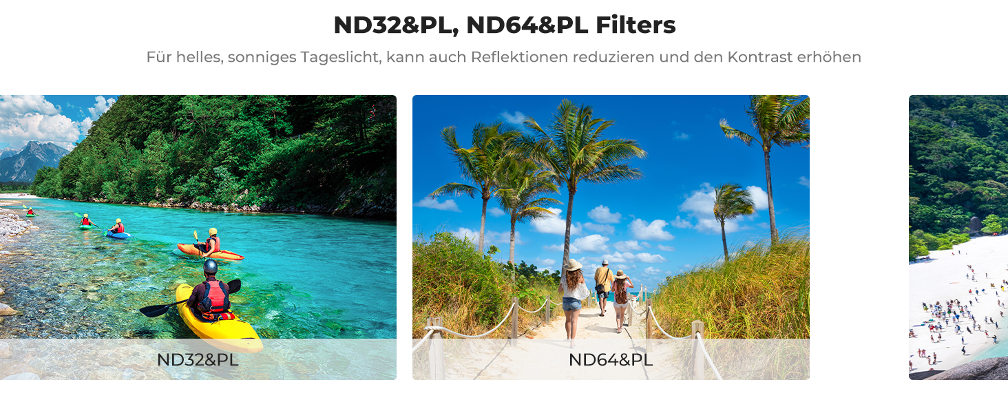 Фільтри ND/PL K&F Concept для DJI Osmo Action 4/5 PRO - набір (ND8/PL, ND16/PL, ND32/PL, ND64/PL)