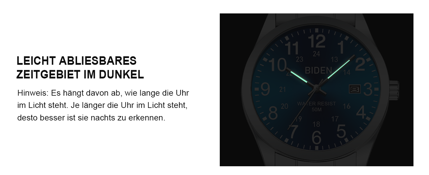 Годинник чоловічий LENQIN з нержавіючої сталі, аналоговий кварцовий годинник на зап'ястя, водостійкий 30M, стильний повсякденний годинник для чоловіків (01 - Сріблястий/Синій)