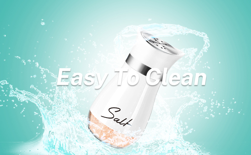 Набір для солі та перцю з нержавіючої сталі з скляною пляшечкою, диспенсер для спецій, аксесуари для кухні, дому, ресторану, обіднього столу (білий)