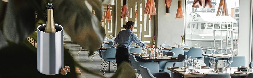 Охолоджувач пляшок Isosteel VA-9568 з нержавіючої сталі 18/8, подвійні стінки, матова поверхня