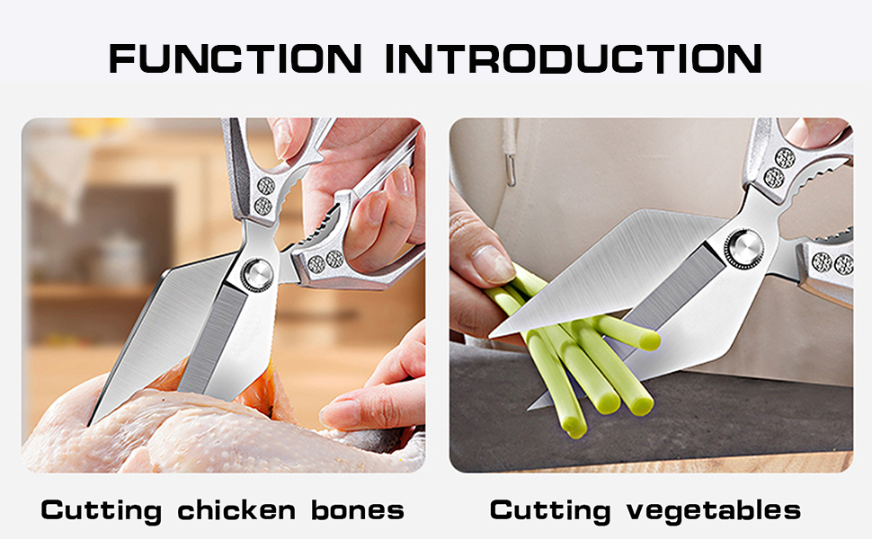 Ніж-ножиці кухонні зі сталі, універсальні, з відкривачем для пляшок, для курки, риби, м'яса, зелені, горіхів, миються в посудомийній машині