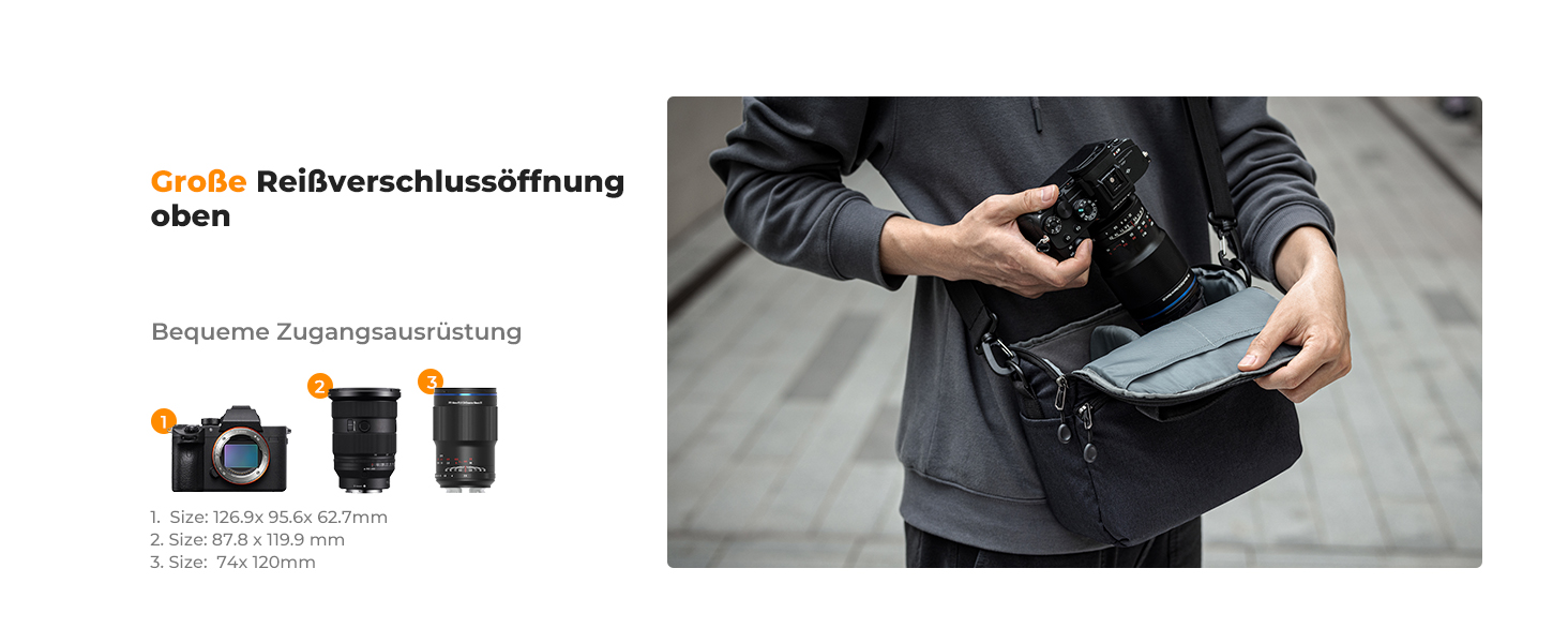 Сумка для камери K&F Concept - фоторюкзак, сумка для дзеркальної камери, фотосумка для фотографів, чорно-синя