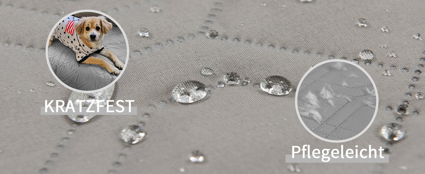 Водонепроникний килимок для собак - міцний килимок 173x203 см, для активного відпочинку, машинного прання, двосторонній, підходить для собак та котів, сірий + темно-сірий