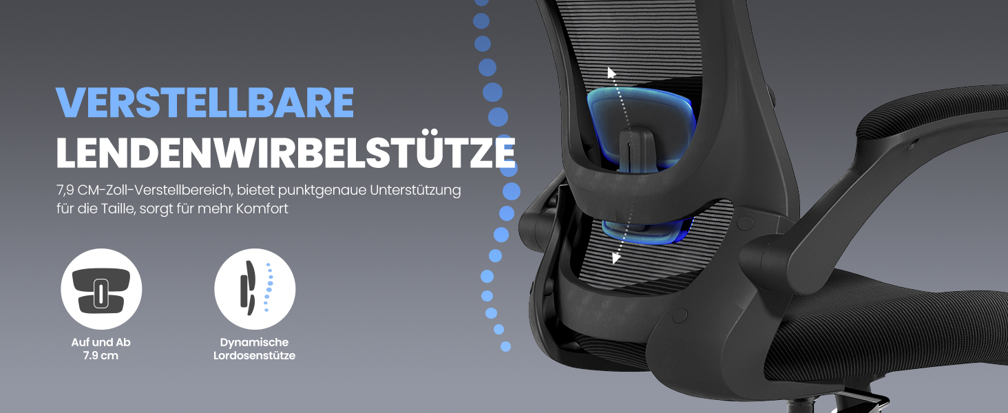 Коламі - ергономічне крісло для офісу з сітчастою спинкою, регульованою підголівником та поперековою підтримкою, підйомними підлокітниками, функцією гойдання та фіксації положення, регульоване по висоті, поворотне, чорне, універсальний розмір