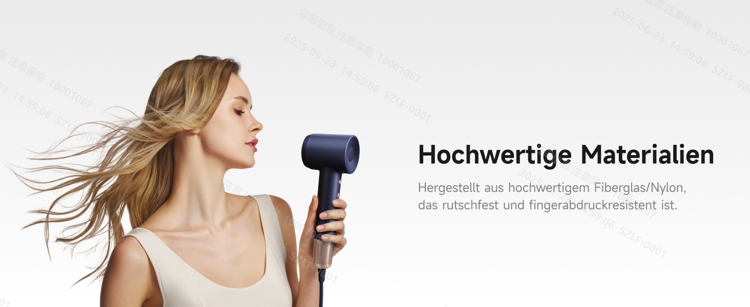 Фен Laifen з магнітною насадкою, 200 млн негативних іонів, 110 000 об/хв, швидке сушіння, Swift Premium, кобальтово-синій