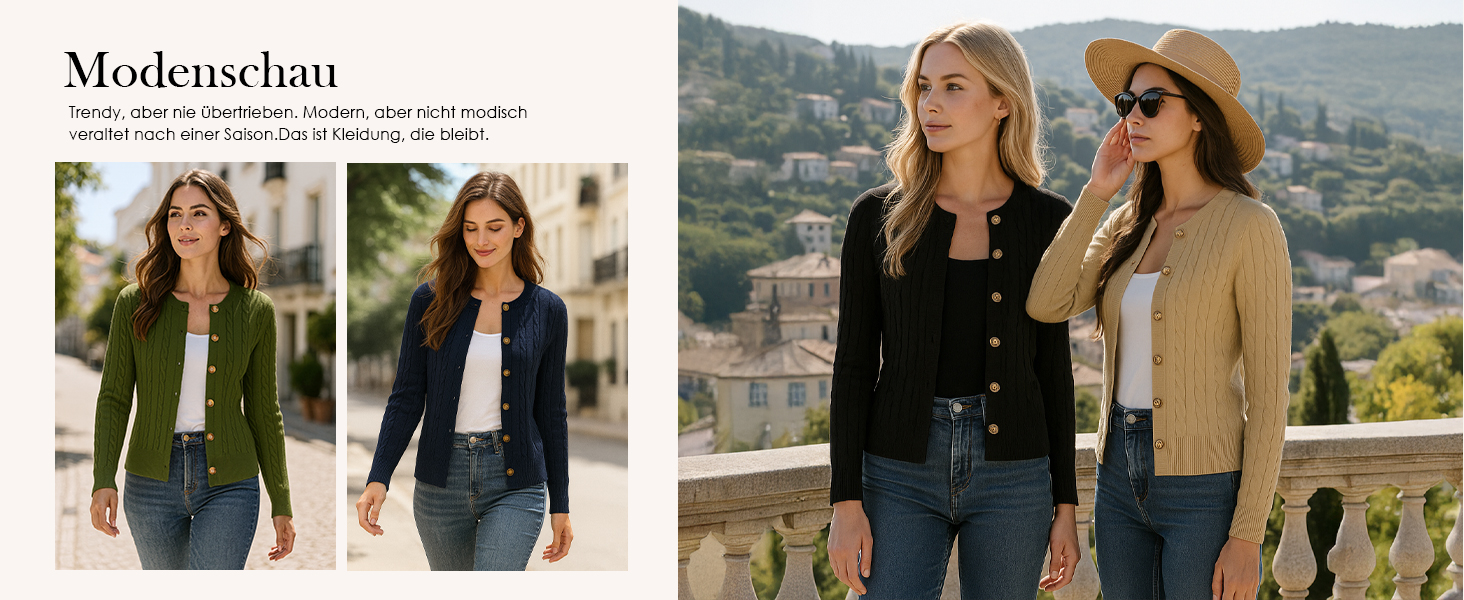 Жіночий в'язаний кардиган GRECEREE з V-подібним вирізом та ґудзиками, осінньо-зимовий светр з кишенями (Вершково-жовтий, L)