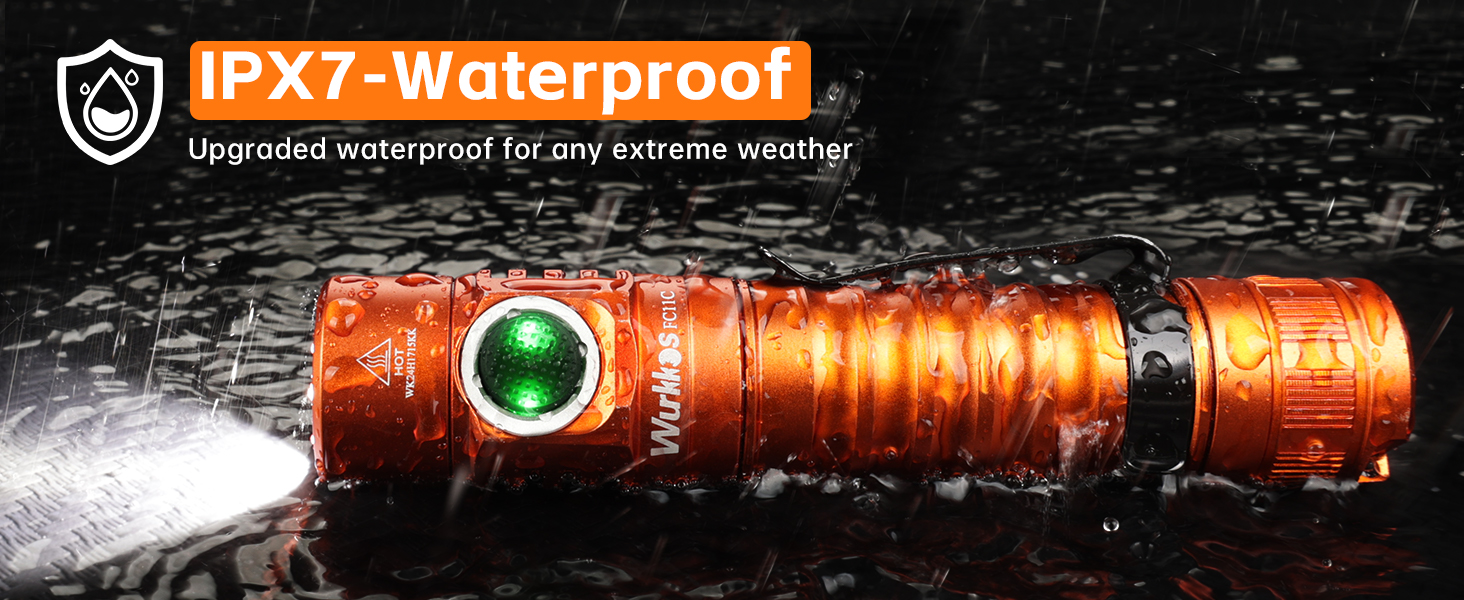 Wurkkos FC11-C LED ліхтарик: 1200 Люмен, USB-C, 90 CRI, 5000K, Магнітний корпус, перезаряджається