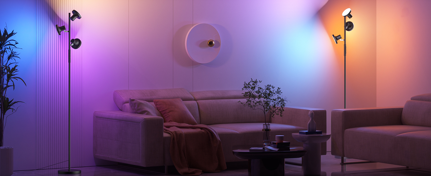 Стельовий світильник SIBRILLE з LED-підсвічуванням, 36W, 2500LM, диммування, пульт ДУ, сенсорне управління, 2700K-6500K, 3-режимний світловий ефект, для вітальні, спальні, офісу, готелю, колір: чорний