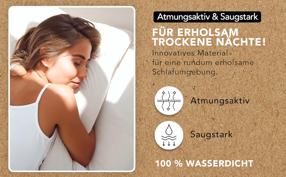 Mattress Protector 180 x 200 cm | Mattress Topper | Waterproof & Silent | Hypoallergenic & Absorbent Cotton | Anti-Mite | All-Around 40 cm | Oeko-TEX | Ôhm