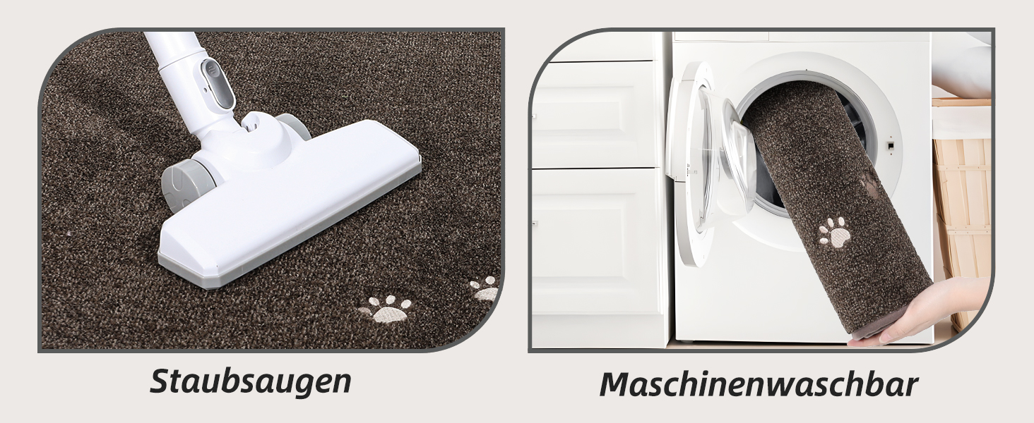 BEQHAUSE Non-Slip Stair Treads - 15 Piece Set - Washable Carpet for Stairs - Safe for Kids, Seniors & Pets - 100% Polyester with TPE Backing - 22x70cm