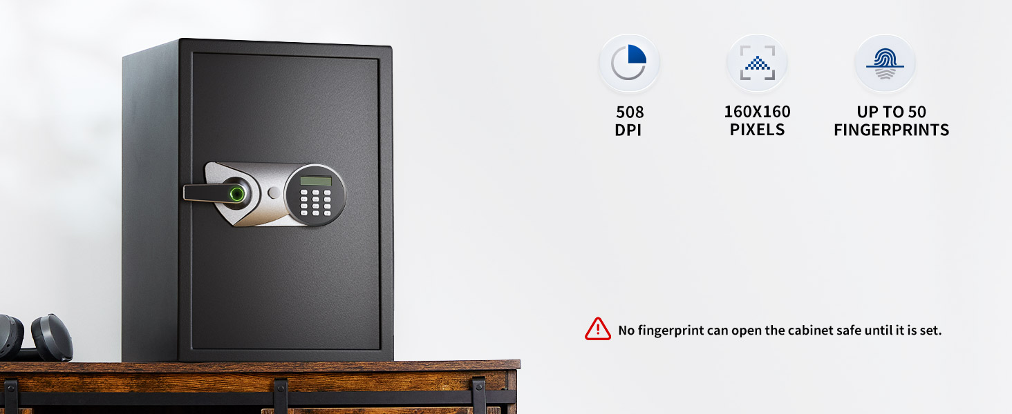 Треор Treor Blackmith для дому, 35x25x25 см. Biometric Fingerprint, цифровий кодовий замок, подвійне попередження, вогнестійкий, для офісу, готелю.
