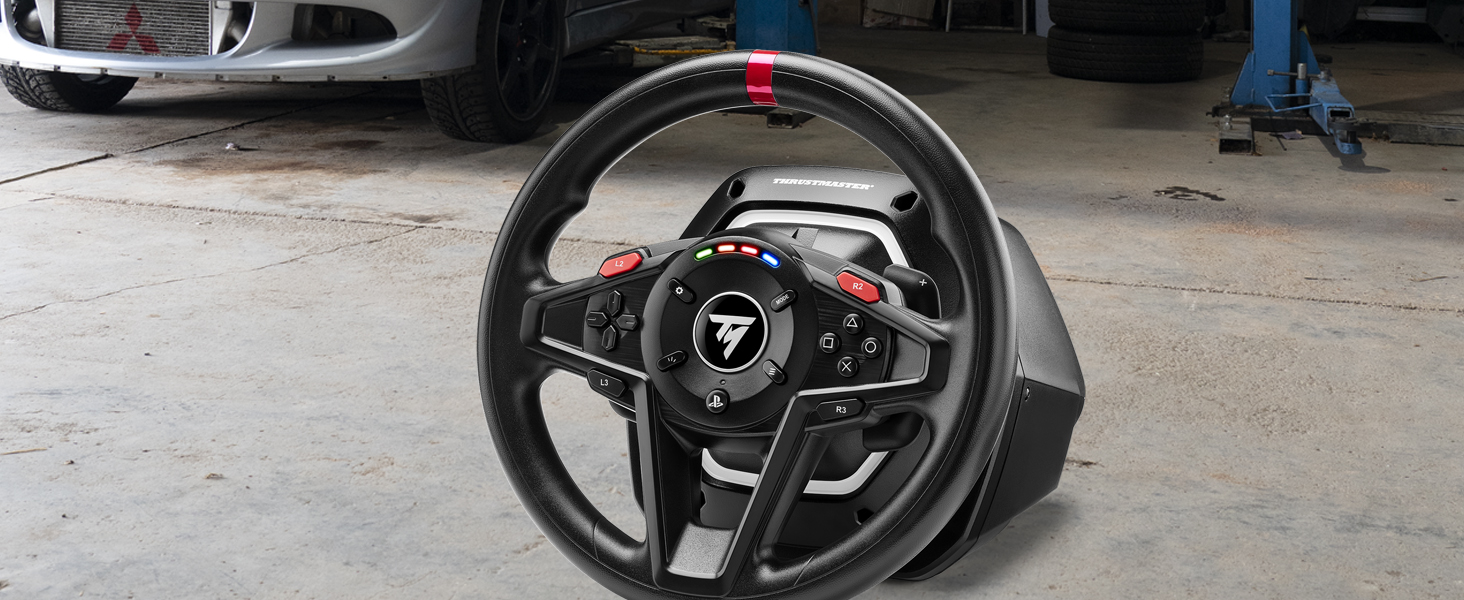 Рульове колесо Thrustmaster T128 з Force Feedback та магнітними педалями, сумісне з PlayStation 5, PlayStation 4 та PC