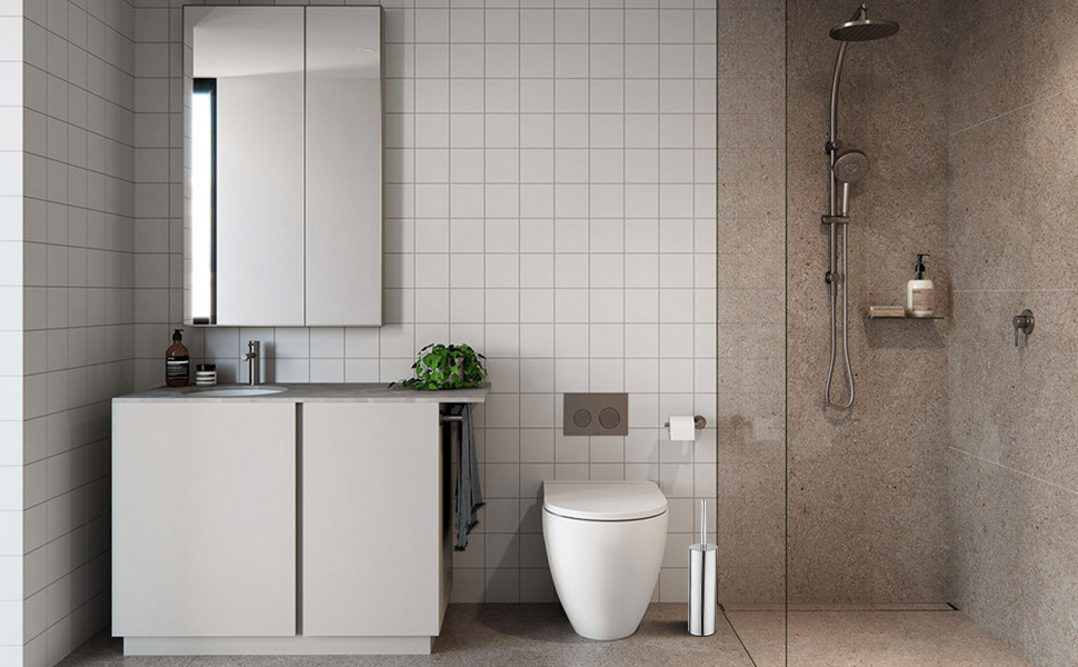 BGL 304 Stainless Steel Toilet Brush Holder (Chrome Finish)