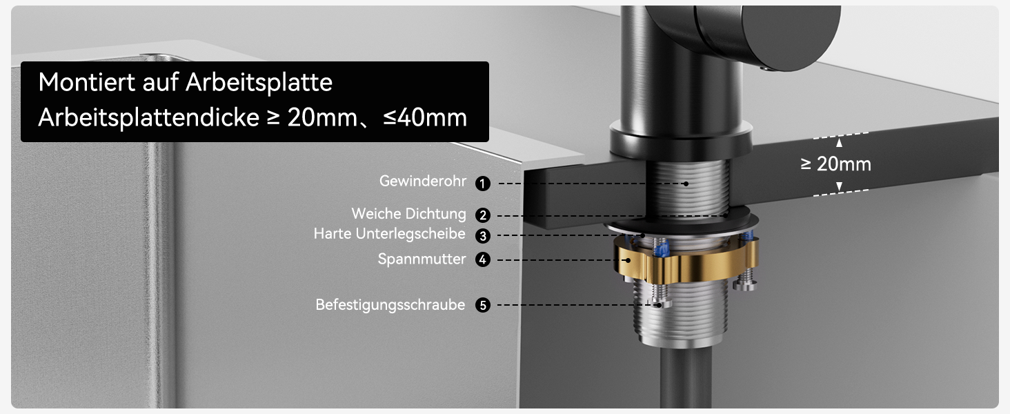 Кран кухонний CECIPA SOFETIY SERIE, чорний, з висувною лійкою, 360° поворот, нержавіюча сталь, двофункціональний