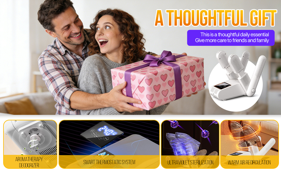 Електрична сушарка для взуття RoserRose 360° з гарячим повітрям та підтримкою температури 48°C для черевиків, лижних чобіт та кросівок