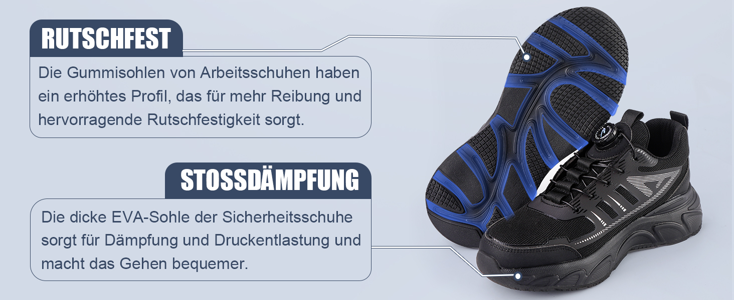 Чоловічі робочі черевики з металевим носком, неслизькі, чорні, 41 EU