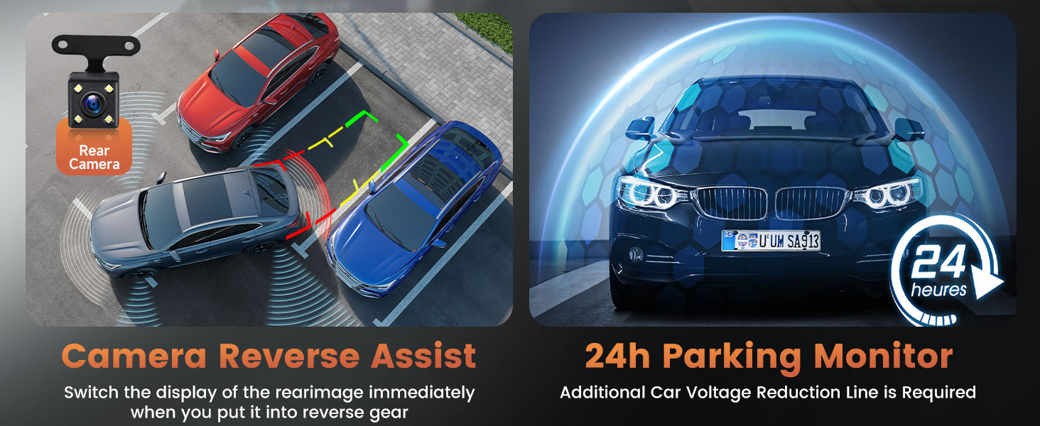 Автомобільний відеореєстратор 360° 4-канальний FHD 1080P (передній, задній, лівий, правий), 3