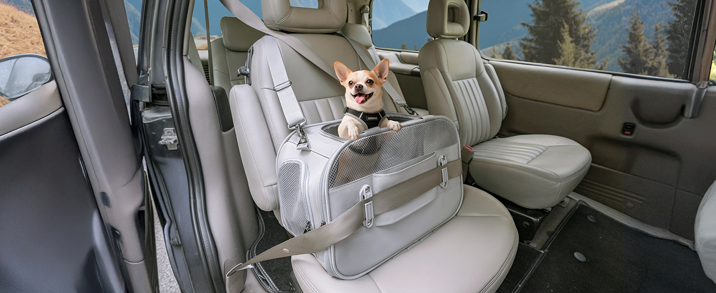 Транспортний бокс для тварин на 4 місця: коти, собаки. Підходить для авіаперельотів та авто. Легкий, з надійними застібками та сіткою. Сірий.