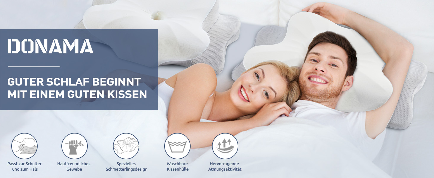 Подушка для шиї DONAMA з піни Memory Foam, ергономічна, з підлокітниками, охолоджуюча, сіра 63x38x14 см