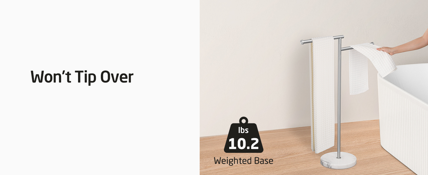 Підставка для рушників KES Gold, підлого типу, з нержавіючої сталі 18/8, з мамарморовою основою, BTH219-BZ, щітка, золота (2-х ярусна)