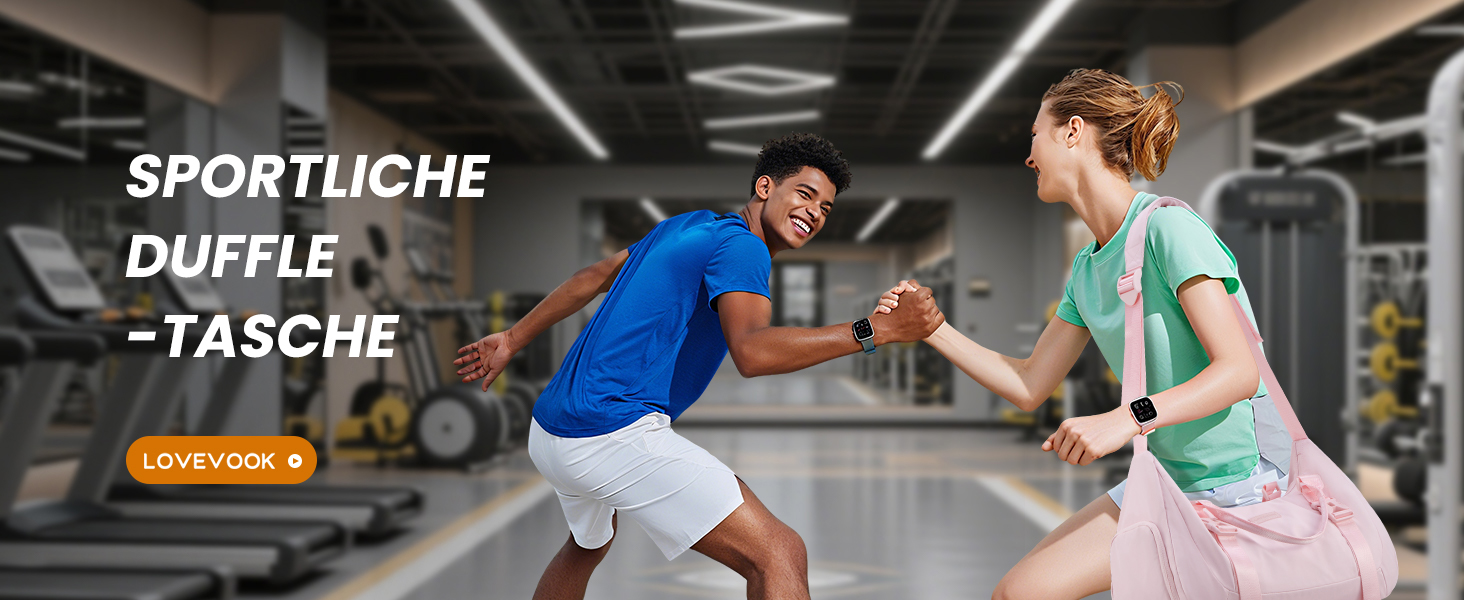 Спортивна сумка LOVEVOOK 50L: для фітнесу, йоги, подорожей, з відділенням для взуття та килимка