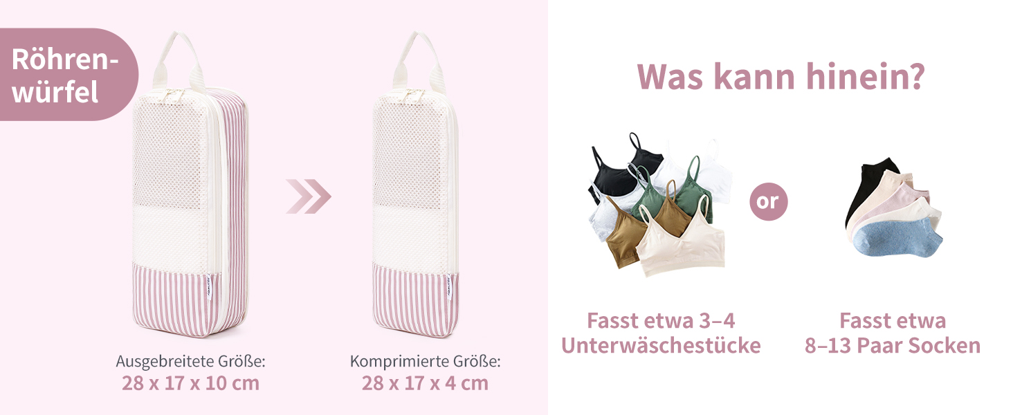 Набір органайзерів для валізи Narwey (6 шт.) - компресійні кубики для подорожей, рюкзаки, сумки-органайзери