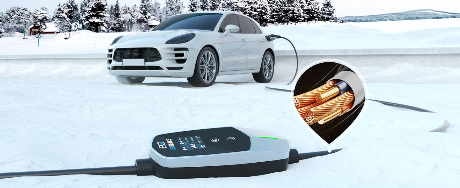 Кабель для зарядки електромобіля Type 2 - Schuko, 3.68 кВт, 6.1 м, 6-16A, для електромобілів та гібридів (PHEV/EV)