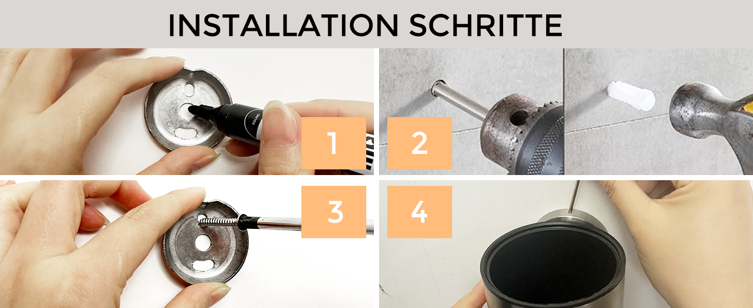 Набір для чищення унітазу WAVEWO з кріпленням на стіну, силіконова щітка та тримач, квадратна щітка з нержавіючої сталі 304, 2 насадки (кругла срібляста)