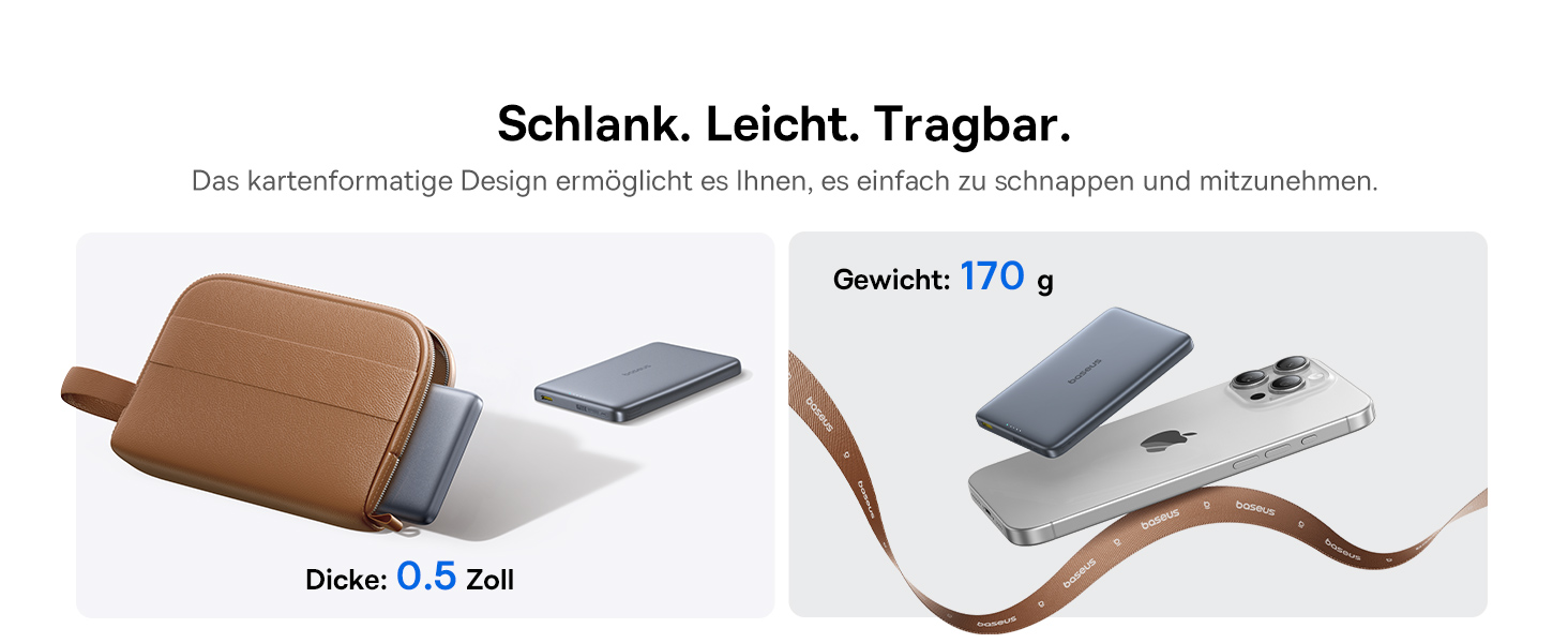 Power Bank Baseus Picogo AM41: 10000mAh, Qi2 Magsafe, 27W PD, бездротова зарядка 15W, USB-C, для iPhone 17/16/15/14/13/12, Space Gray