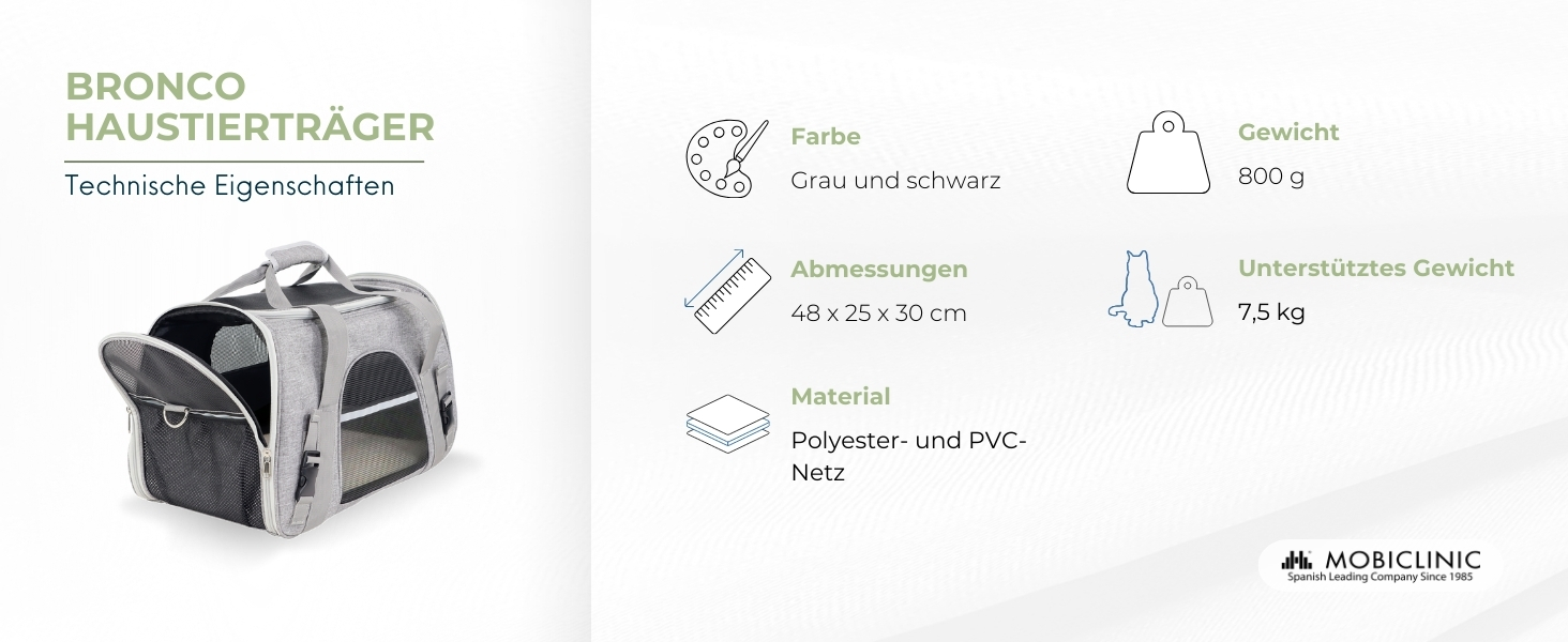 Рюкзак-переноска для тварин Mobiclinic® Pets: складний, з вентиляцією, з мискою та сумкою, багатофункціональний, регульований, 37x29x37x5 см