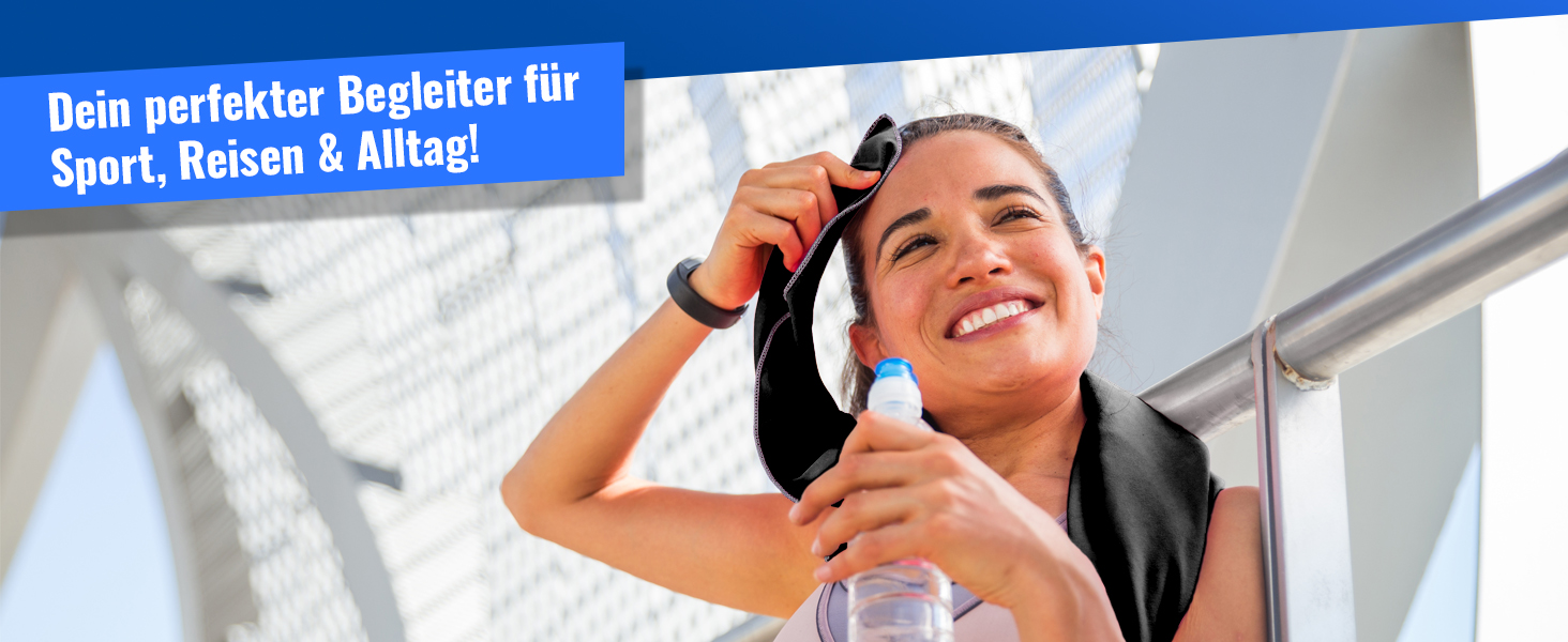 Набір мікрофібрових рушників Gipfelsport для сауни, фітнесу, спорту та пляжу (80x40 см, темно-синій)