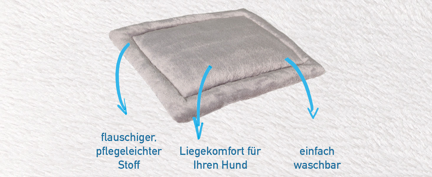 Килимок для собак MyBestBuddy XL 90x70 см сірий, комфортний, антиалергенний, нековзний, 40°C, з м'яким покриттям - лежанка для великих собак