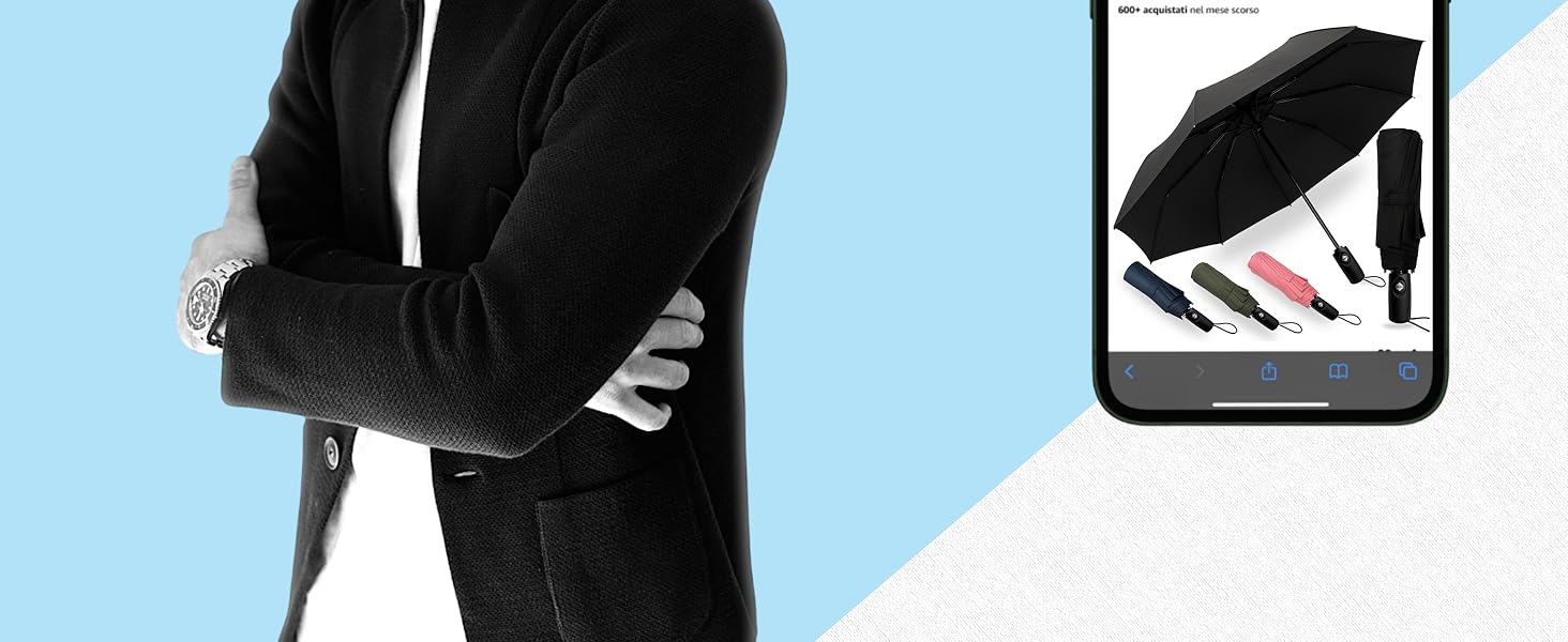 Стійкий до вітру парасолька Rainroyal Drytogo Зелений, Ø100 см: компактний, автоматичний, для жінок та чоловіків