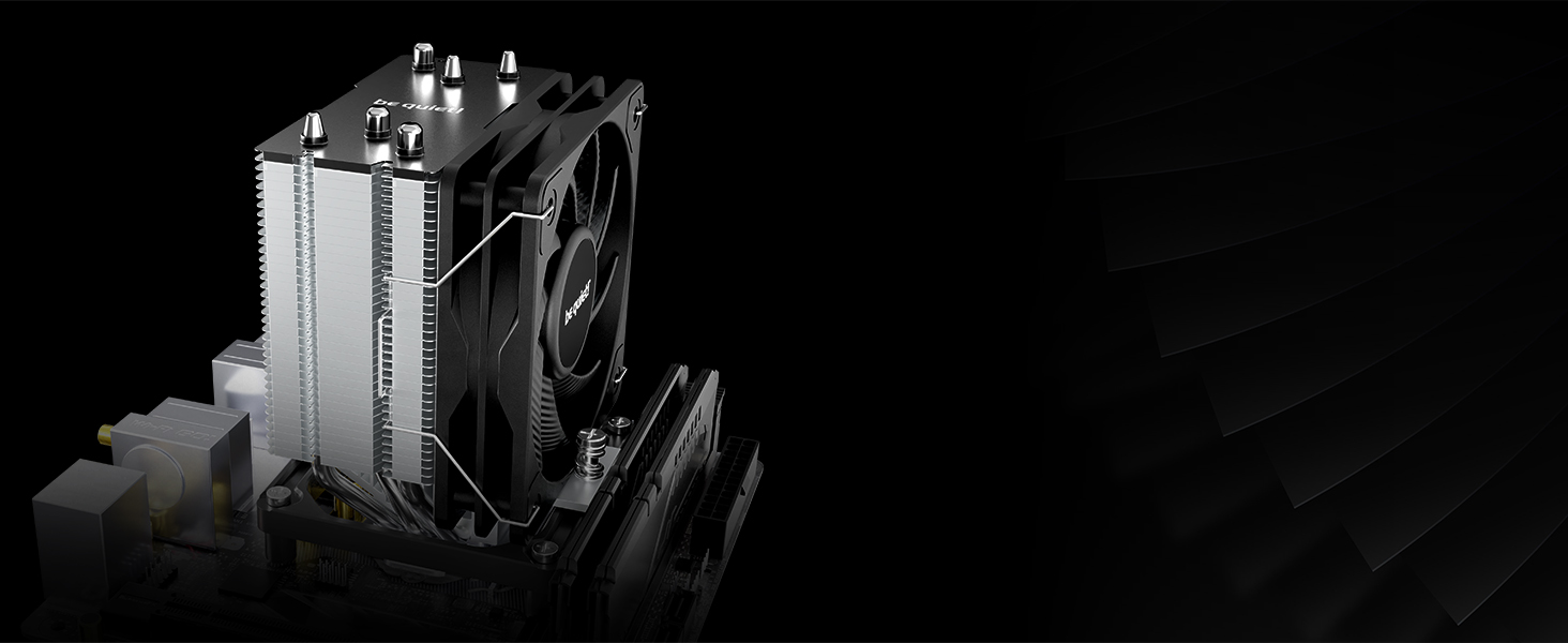 be quiet! Кулер для процесора Pure Rock Slim 3: висока продуктивність, 4 heatpipes, вентилятор 120mm PWM