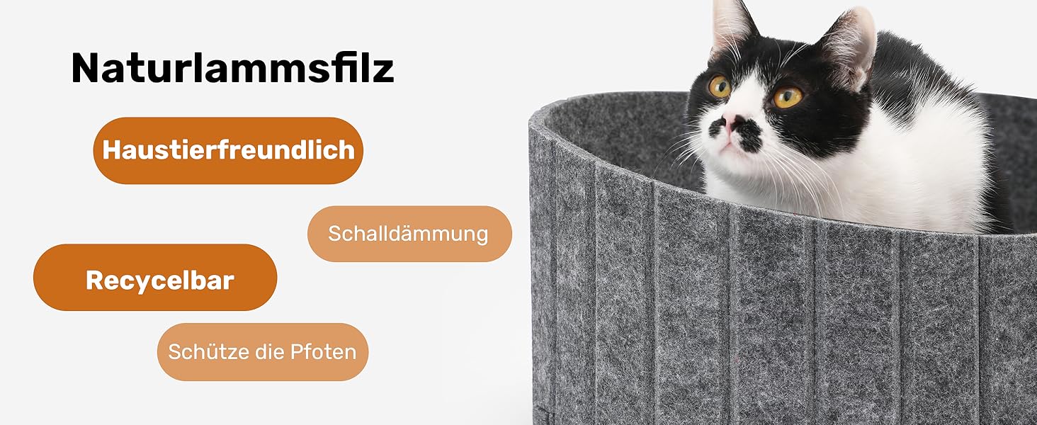 Кразбокс для котів FUKUMARU: диван з картону та фетру, 61 см, сірий