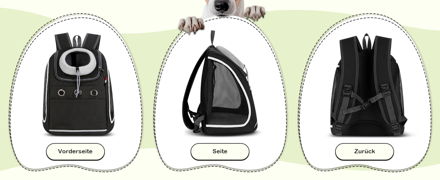 Рюкзак-переноска для собак та котів ALLSOPETS: зручний та дихаючий рюкзак для подорожей з великими котами та маленькими собаками (Світло-сірий)